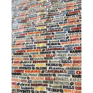NFL Team Names Licensed Cotton Sew Quilt Craft Fabric 94” x 22” SEE DESCRIPTION!